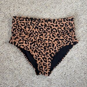 Coral Reef Leopard print Barefoot Bikini Bottoms